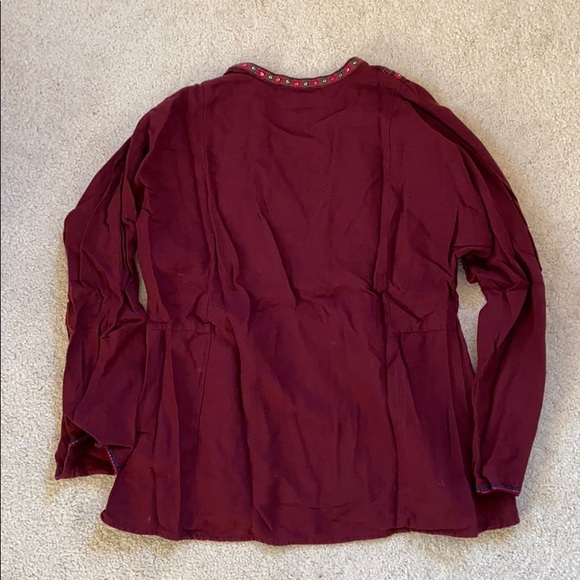 Madewell Embroidered Peasant Popover Top - Picture 3 of 6